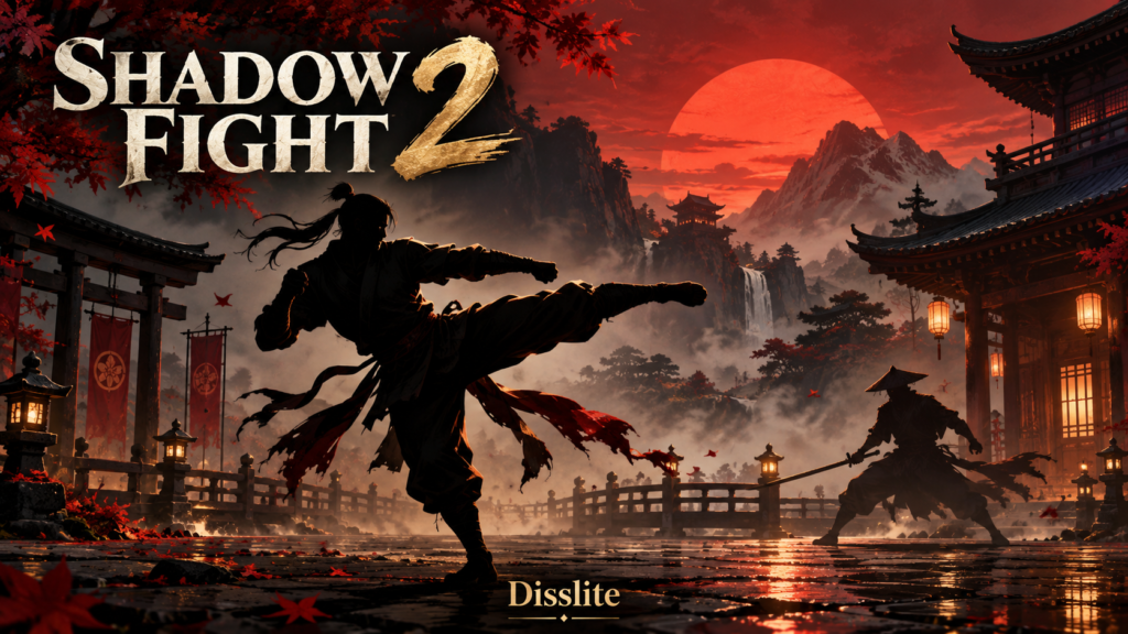 غلاف توضيحي لـ Shadow Fight 2 على موقع Disslite