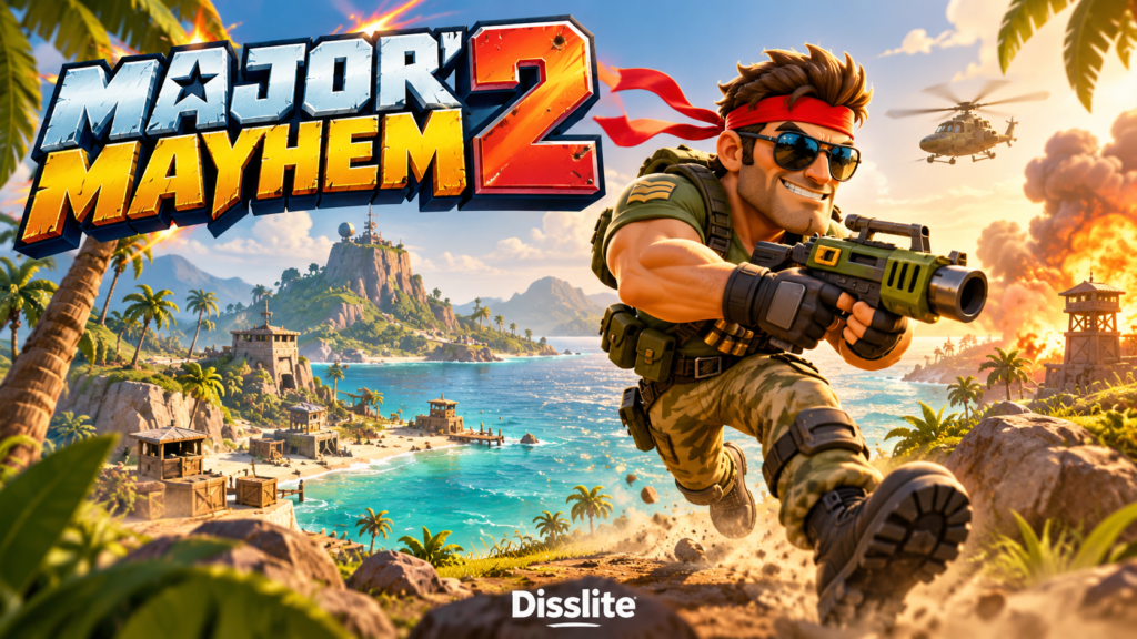غلاف توضيحي لـ Major Mayhem 2 على موقع Disslite