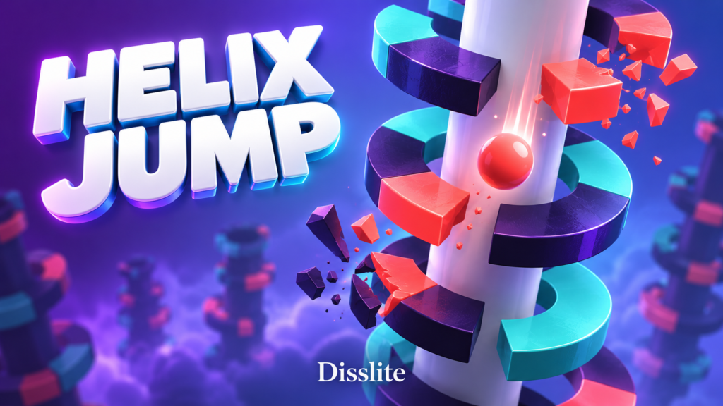 غلاف توضيحي لـ Helix Jump على موقع Disslite