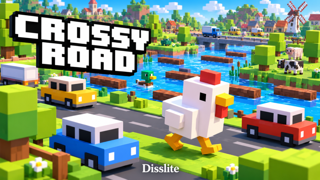 غلاف توضيحي لـ Crossy Road على موقع Disslite